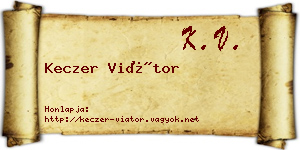 Keczer Viátor névjegykártya